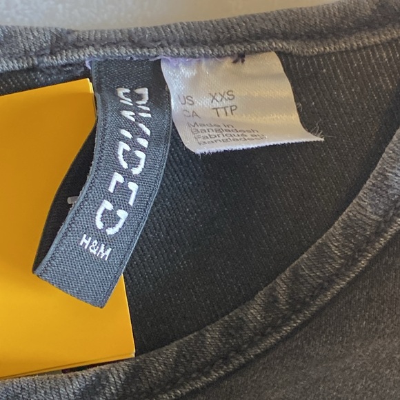 Divided by H&M faded black Jean dress. size XXS. New with tags.​ - Picture 4 of 6